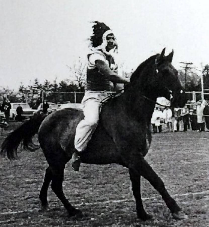 This image was scanned from the 1964 DHS Yearbook. The rider's identity is unknown.